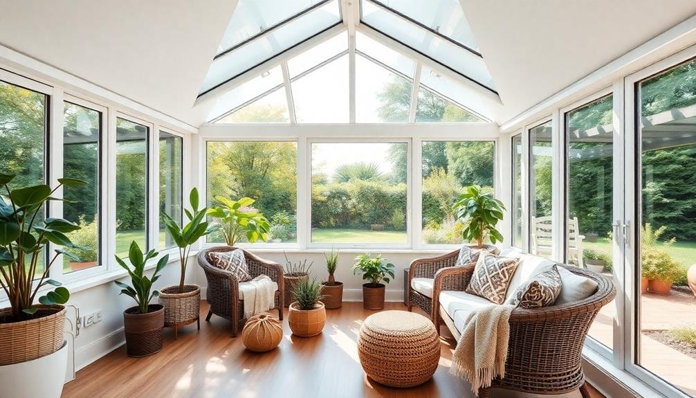 bright airy sunroom design