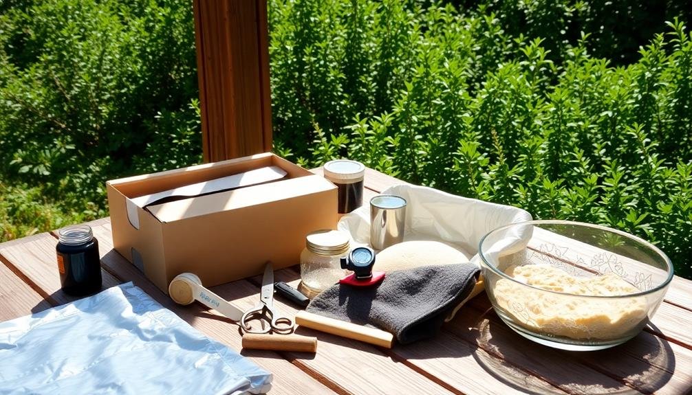 collecting solar oven supplies