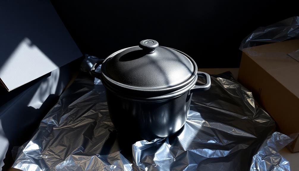 deep hued culinary vessel
