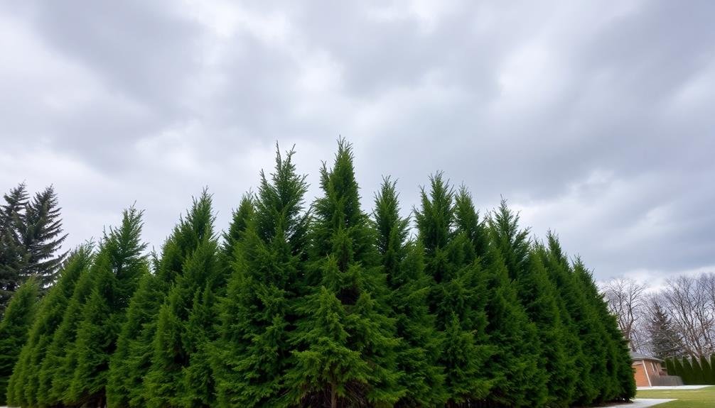 evergreen trees wind protection