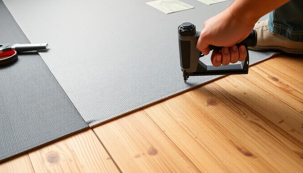fasten mats to subfloor