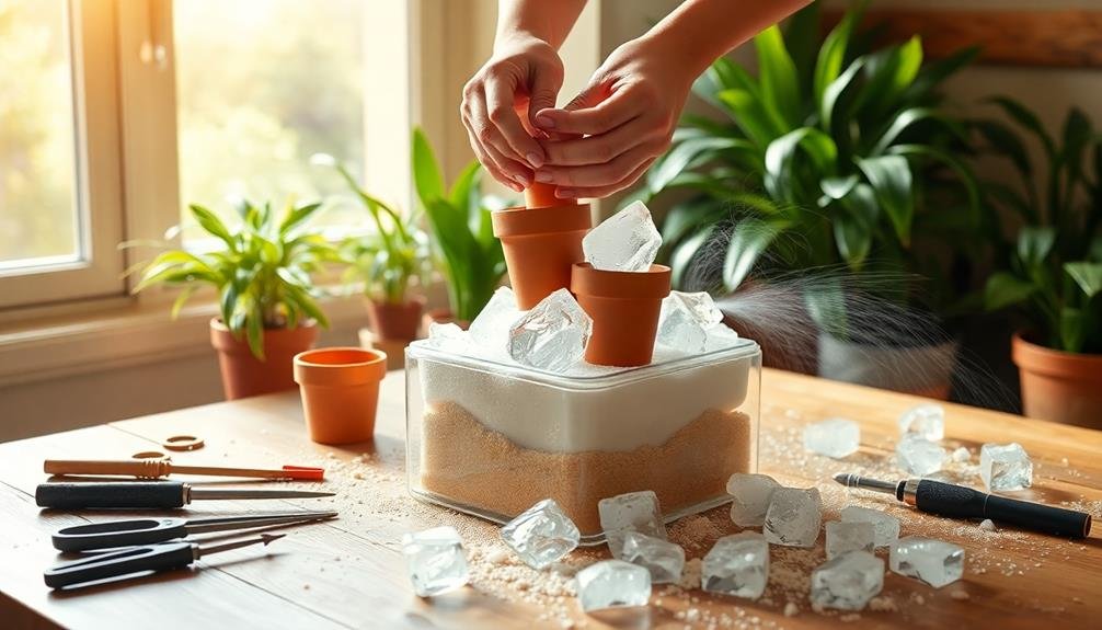 homemade terracotta pot cooler