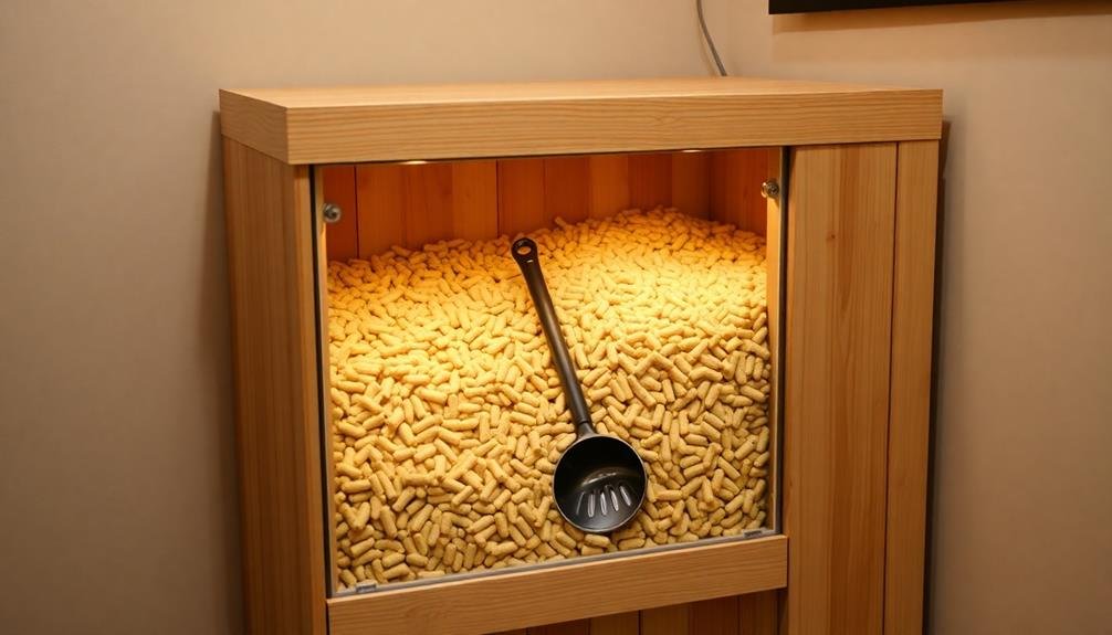 indoor storage for pellets