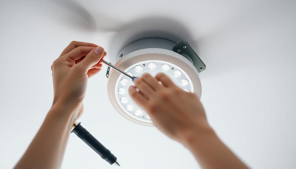 install emergency light fixtures