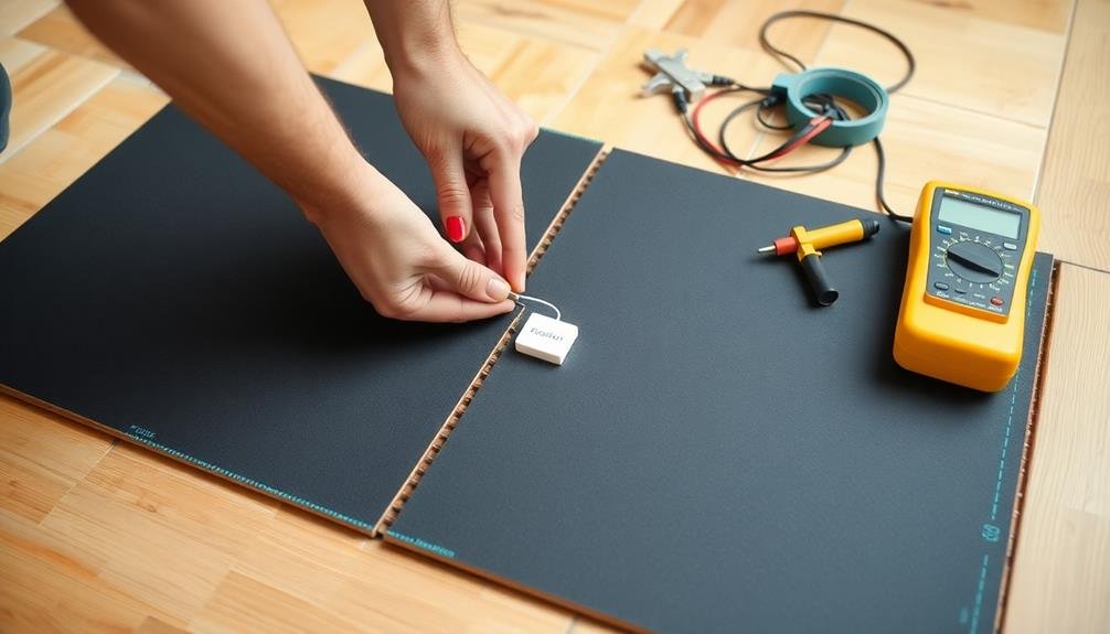 install temperature floor sensor