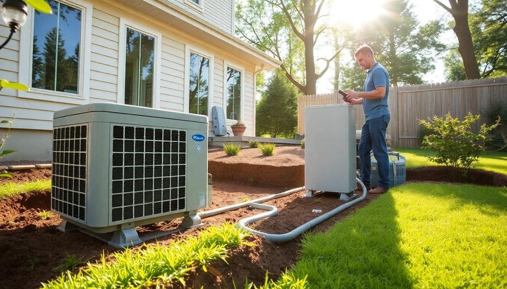 installing the heat pump