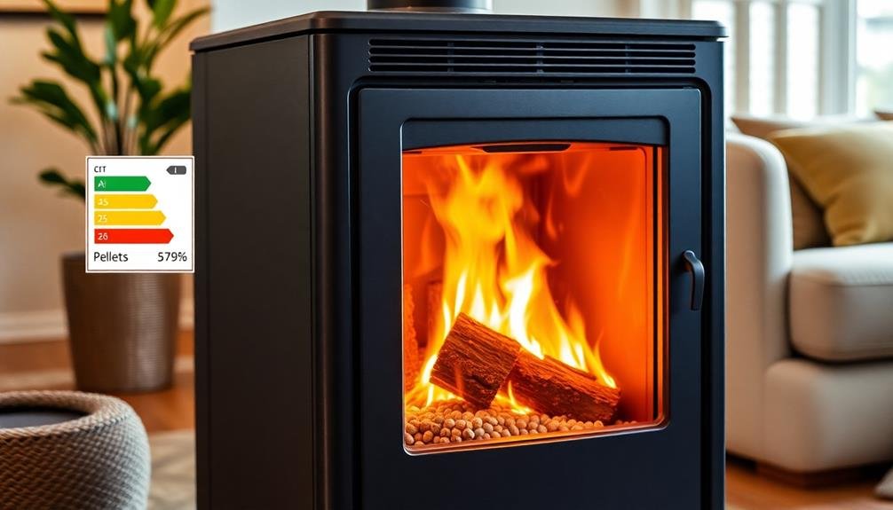 pellet stove efficiency ratings