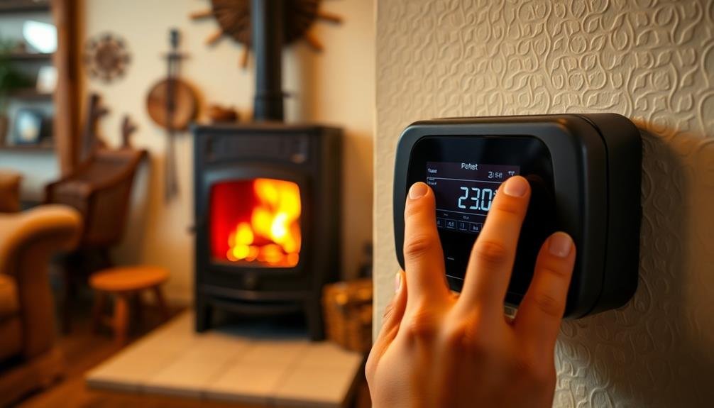 pellet stove thermostat optimization