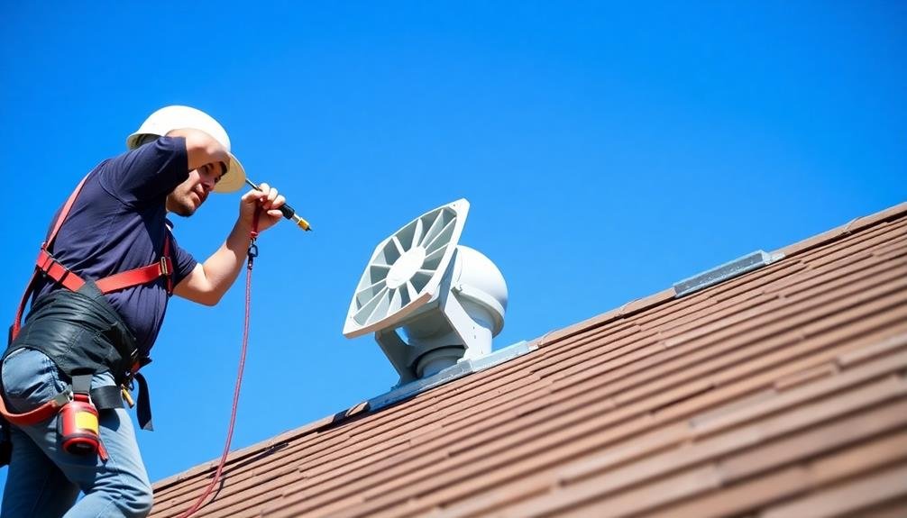 position and secure fan