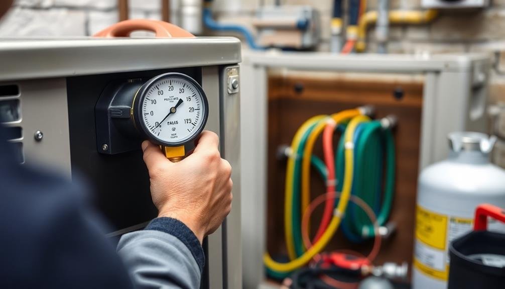 refrigerant level inspection process