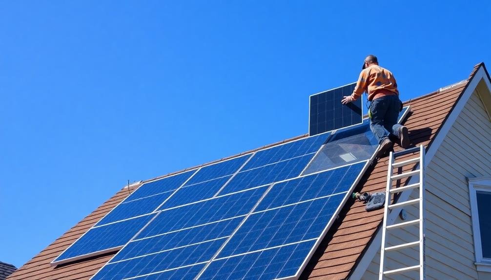 simple solar panel installation