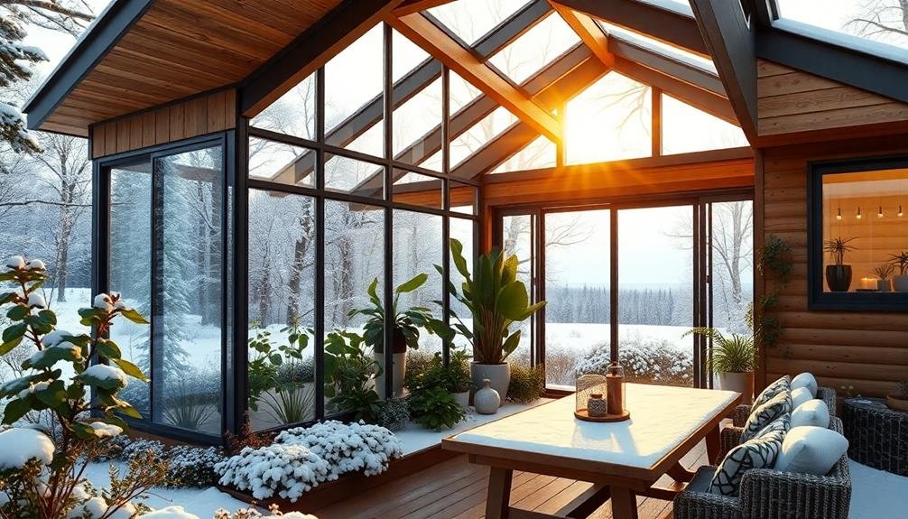 sunroom with greenhouse attachment
