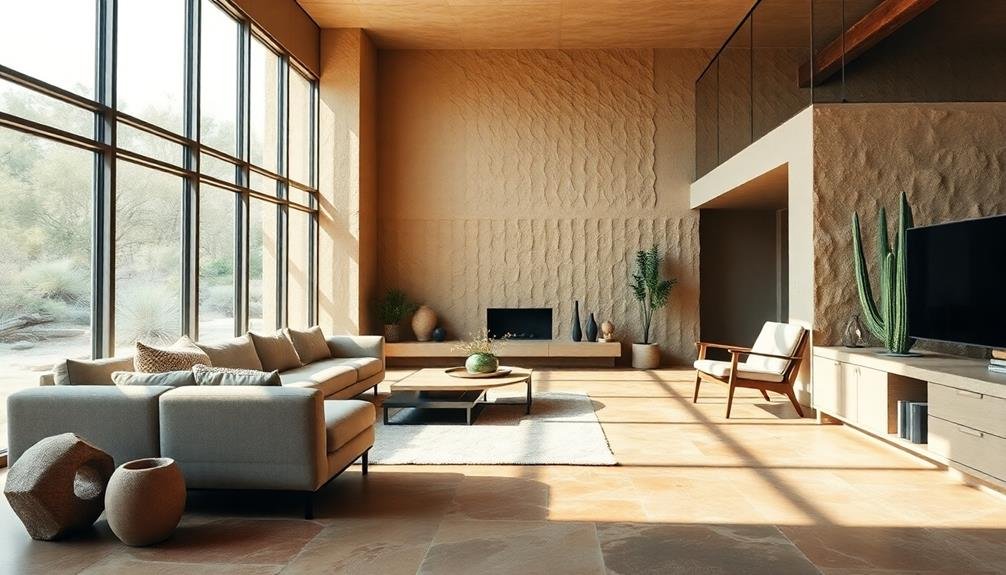 sustainable rammed earth flooring