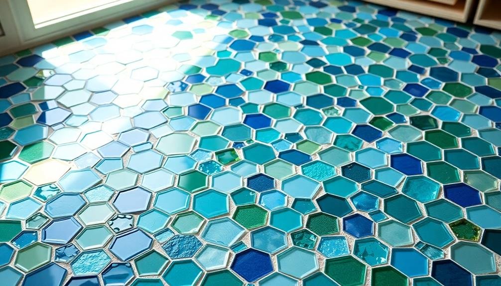 sustainable recycled glass tiles