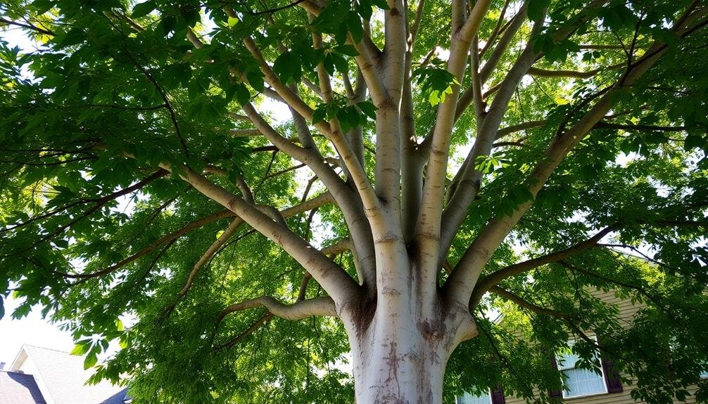 sycamore trees in autumn