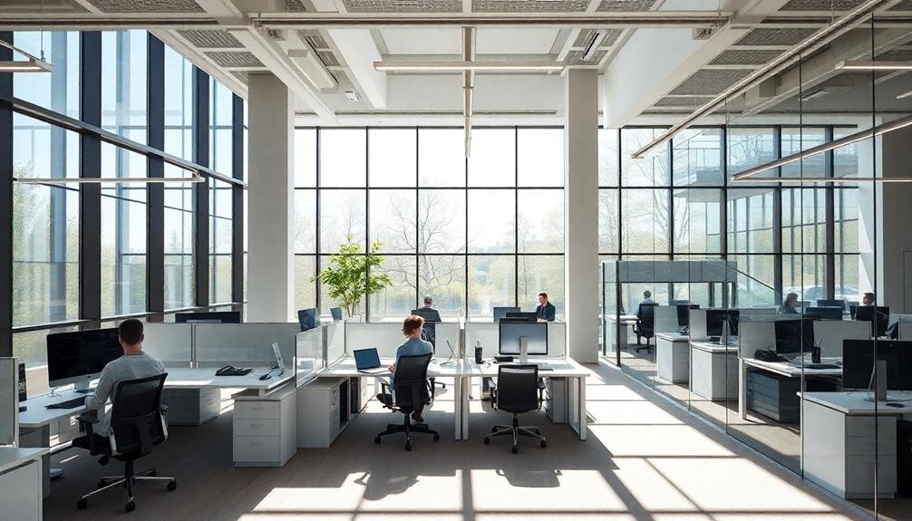 transparent dividers for workspaces