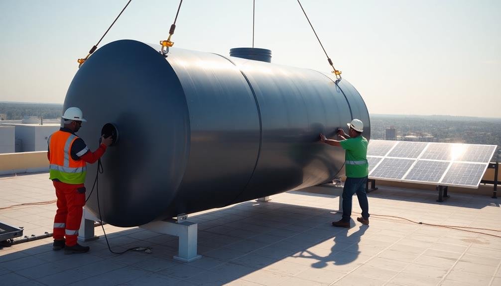 water tank installation process
